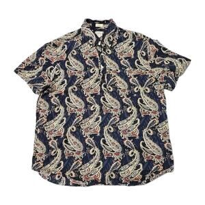 Vintage J.Crew Paisley Button-Down Shirt Men’s Large 100% Cotton Classic Fit